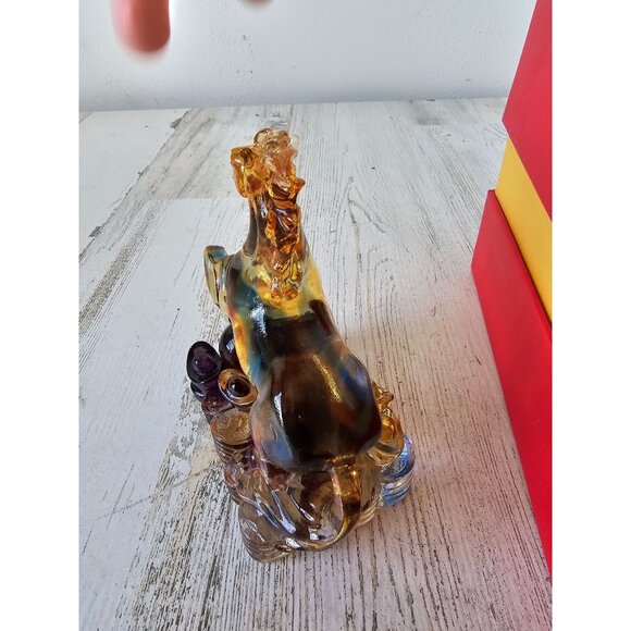 Kalifano horse crystal carved statue‎ figurine new - Picture 3 of 9